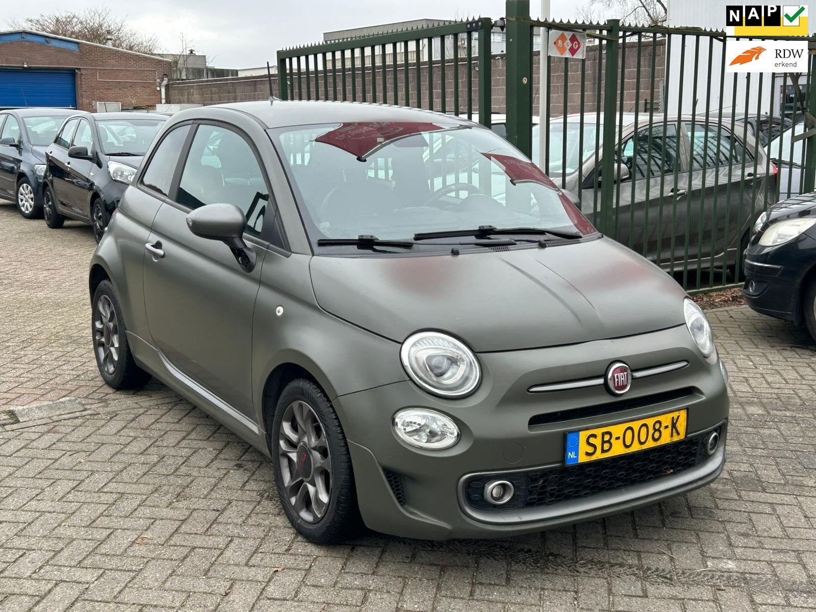 Fiat 500 0.9 TwinAir Turbo 500S 1e eigenaar aux usb navigati, Auto's, Gebruikt, Leder en Stof, 905 kg, Origineel Nederlands