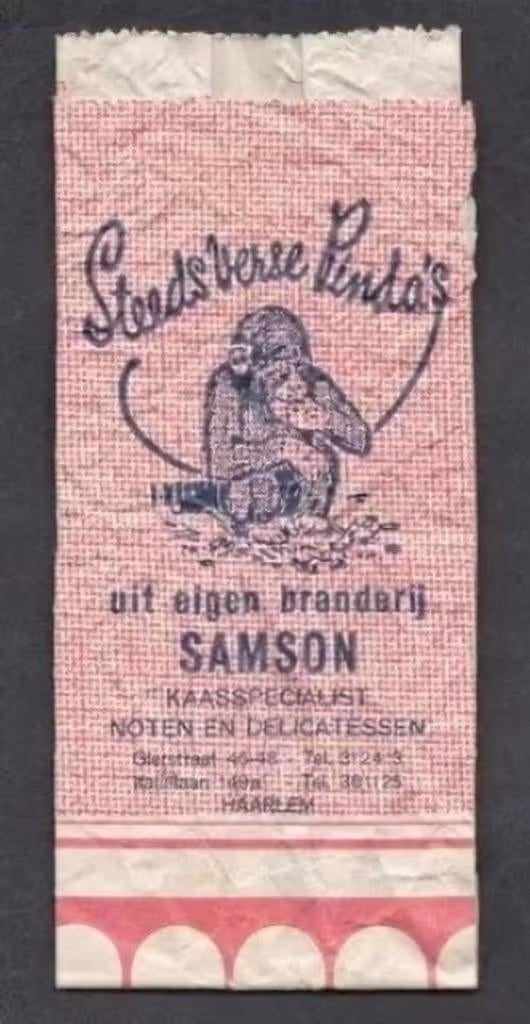 Haarlem Samson Kaas Noten Reclame Aap Verpakking., Ophalen of Verzenden, Zo goed als nieuw