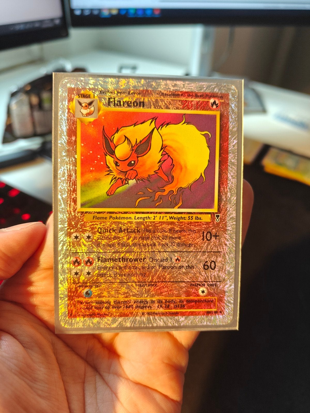 Pokémon Flareon Legendary Collection - Reverse Holo, Ophalen of Verzenden, Zo goed als nieuw, Losse kaart, Foil