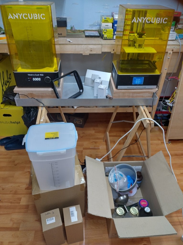Anycubic 3D resin printer met toebehoren., Ophalen, Gebruikt, Ingebouwde Wi-Fi, Resin/Hars
