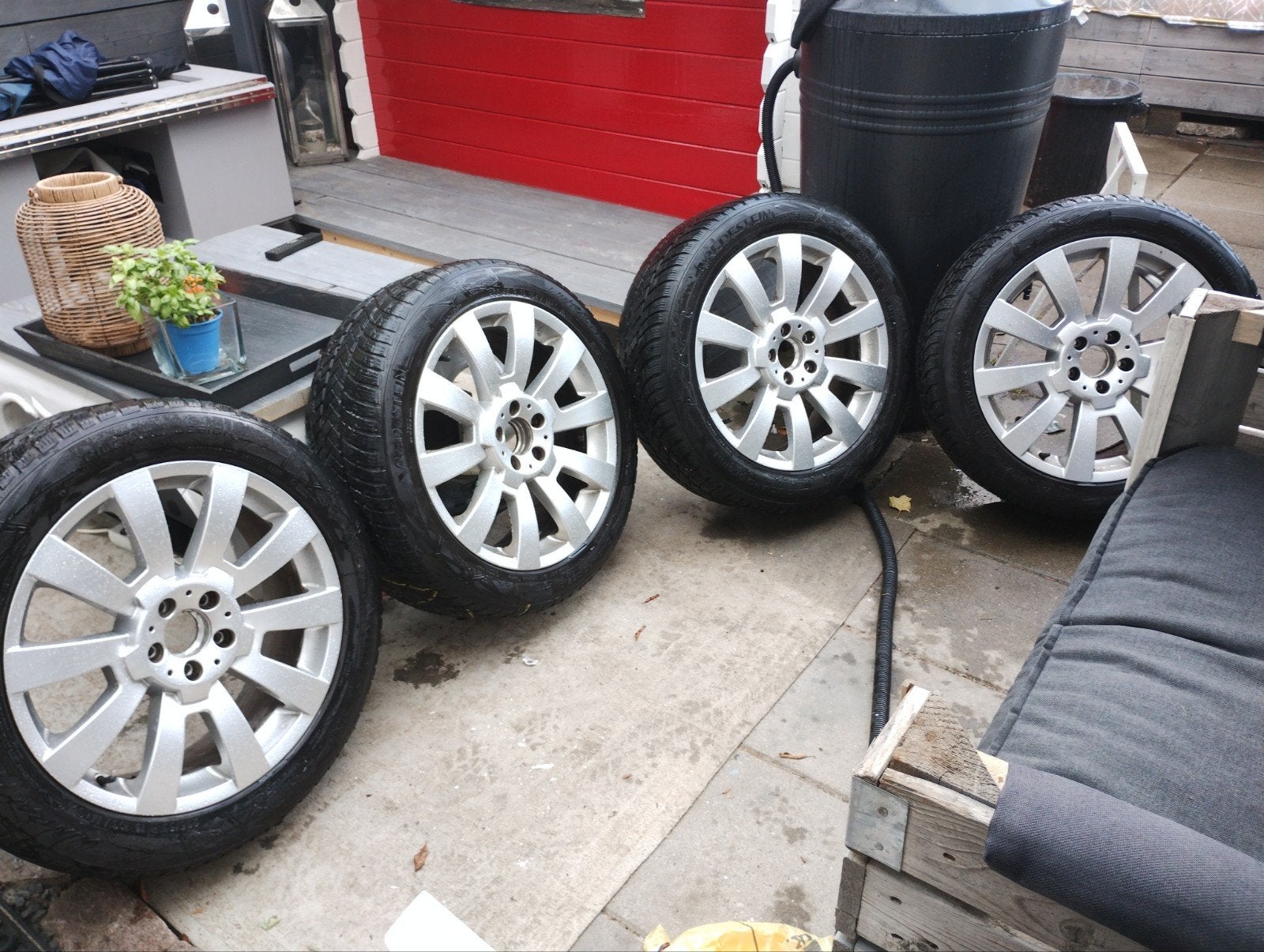 Origineel Mercedes 19" breedset velgen GLK Vito V C E klasse, Auto-onderdelen, Banden en Velgen, Gebruikt, 255 mm, Banden en Velgen