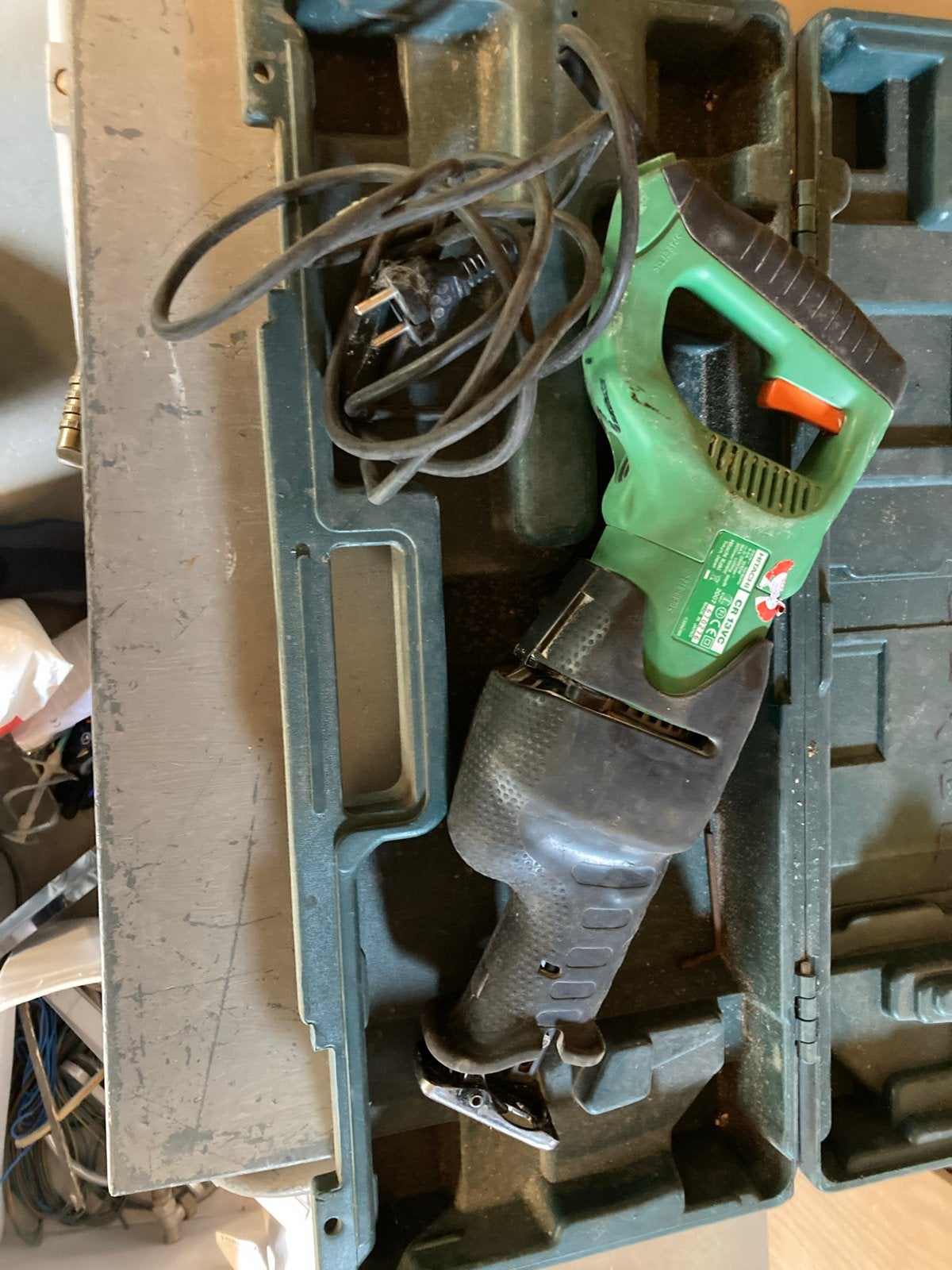 Hitachi Reciprozaag CR 13VC met koffer, Doe-het-zelf en Verbouw, Gereedschap | Zaagmachines, Ophalen, Gebruikt, 70 mm of meer