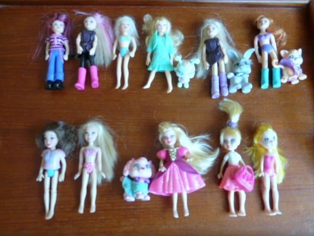 Mattel # 11 popjes met haar ca. 10cm, Ophalen of Verzenden, Zo goed als nieuw, Barbie