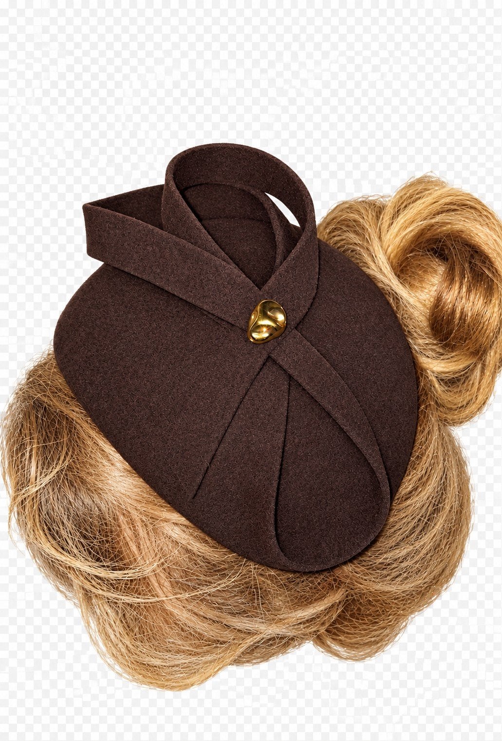 Bruine Bandeau Fascinator, Ophalen of Verzenden, Nieuw, One size fits all, Hoed