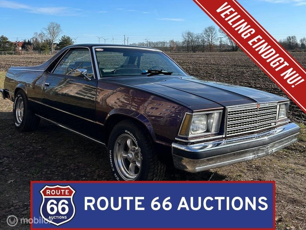 Chevrolet El Camino | 1979 | Route 66 Auctions, Auto's, Overige carrosserieën, Chevrolet, Zwart, Bedrijf