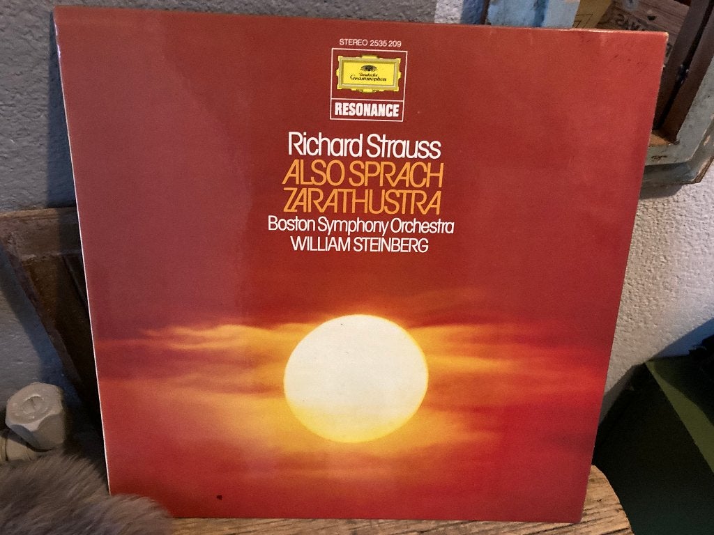 Vintage retro lp vinyl plaat Richard Strauss Also Sprach, Gebruikt, Ophalen of Verzenden, Romantiek, 12 inch