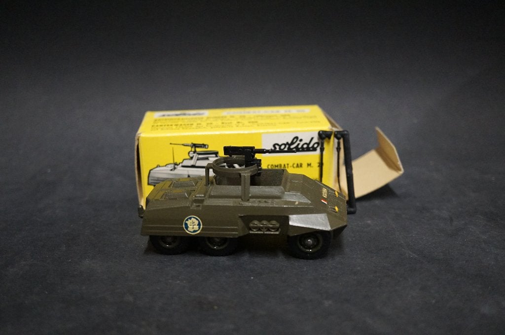 Solido M20 combat car - 1/50 - TOP vintage, Ophalen of Verzenden, Zo goed als nieuw, Auto, Overige merken