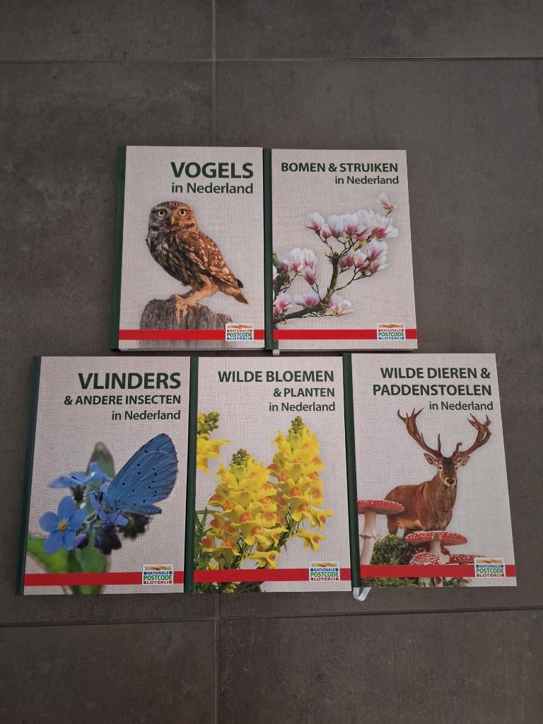 5 Natuurboeken, complete serie Postcode Loterij, Nieuw., Ophalen of Verzenden, Nieuw, Natuur algemeen, Nationale Postcode Loterij