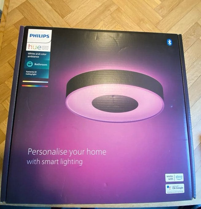 Philips Hue Xamento M Plafondlamp - White and Color Ambiance, Ophalen, Kunststof, Meerkleurig, Zo goed als nieuw