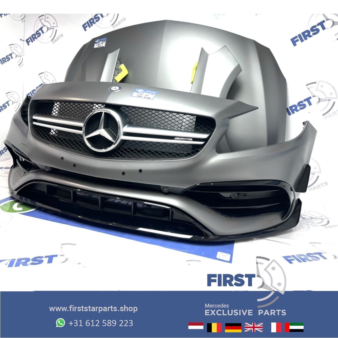 W176 FACELIFT 45 AMG VOORKOP MAT GRIJS AERO A45 A KLASSE 201, Gebruikt, -, Voor, Ophalen of Verzenden