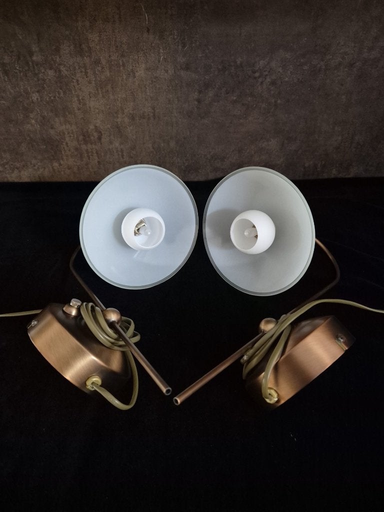 Wandlamp - Steinhauer - Geborsteld metaal - Dimmer - 2 Stuks, Overige fittingen, Ophalen of Verzenden, Gebruikt, Met schakelaar