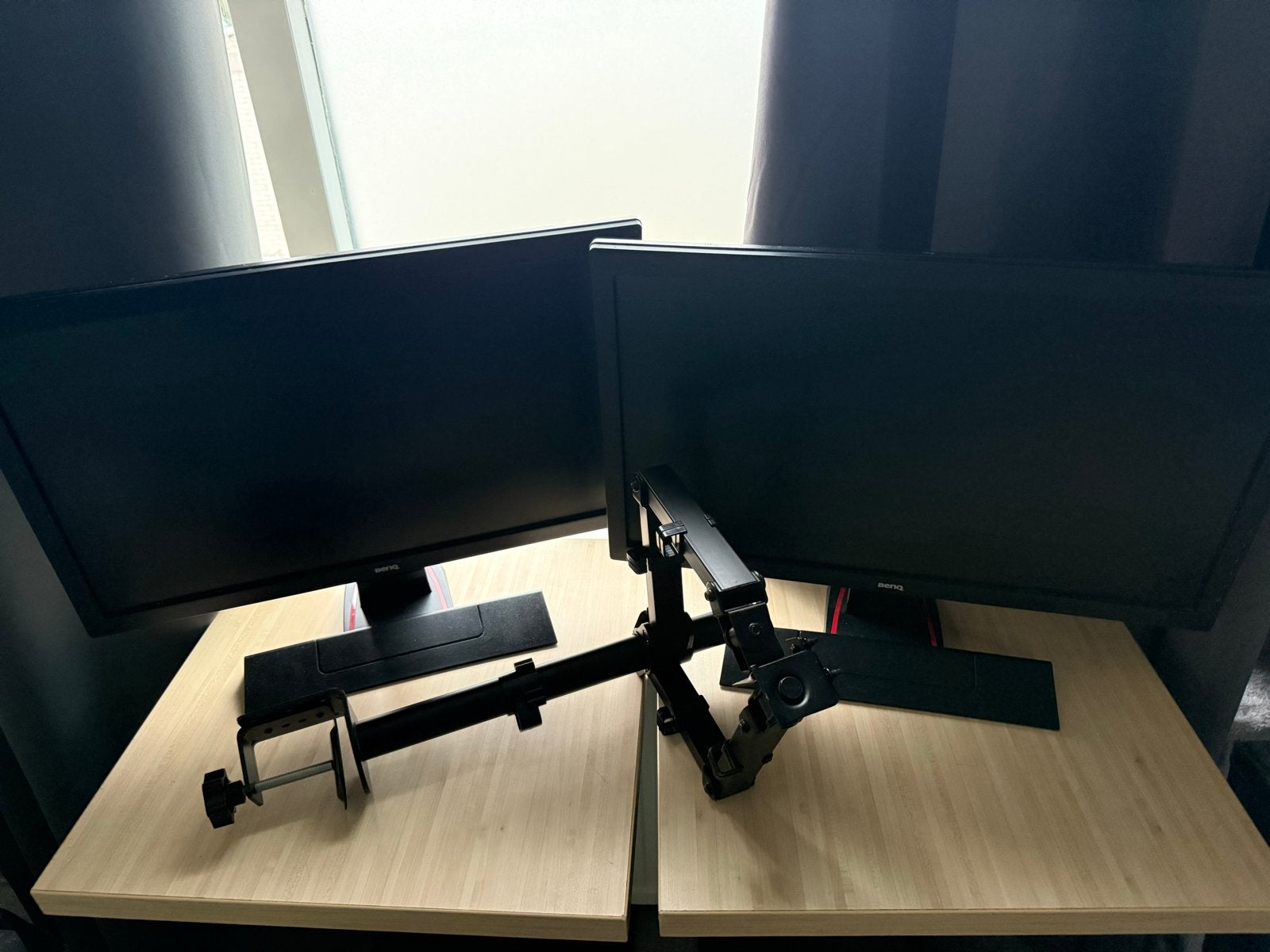 2x BenQ GL2450-B 24 inch Full HD monitor met monitorarm, Computers en Software, Full HD, 60 Hz of minder, Ophalen, Gaming