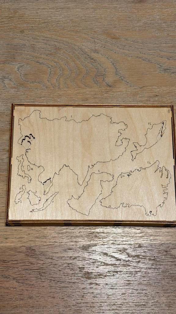 Houten Wereldkaart, Ophalen of Verzenden, Zo goed als nieuw