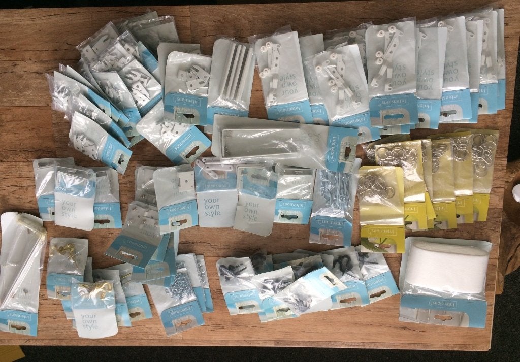 partij intensions gordijn accessoires, Overige merken, Metaal, Wit, Nieuw
