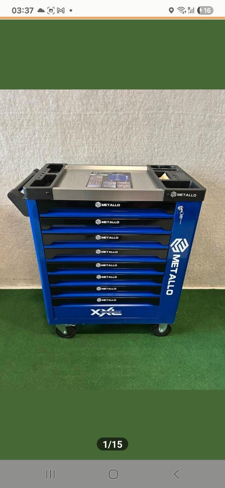 Nieuwe gereedschapwagen met 8 lade gevuld, Nieuw, Imrijstrasse 282, Info@metallo.de, Metallo