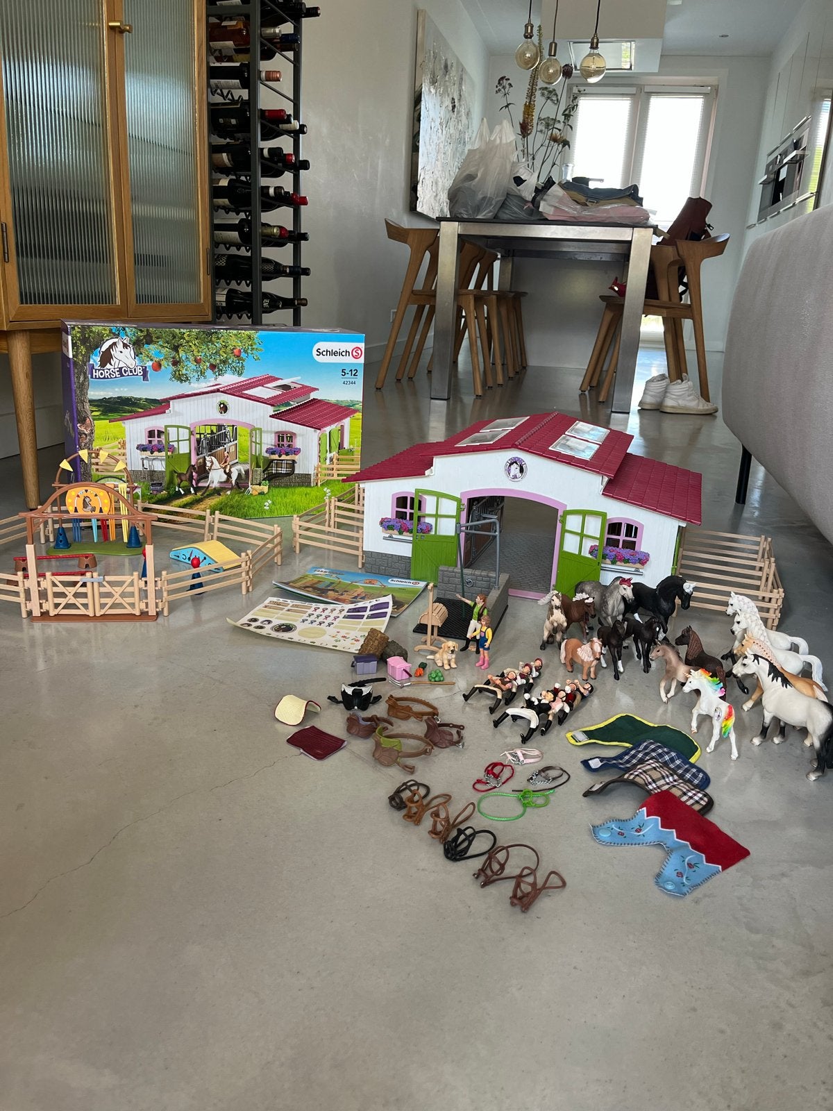 Schleich Horse Club Grote Paardenstal met veel accessoires, Ophalen, Zo goed als nieuw