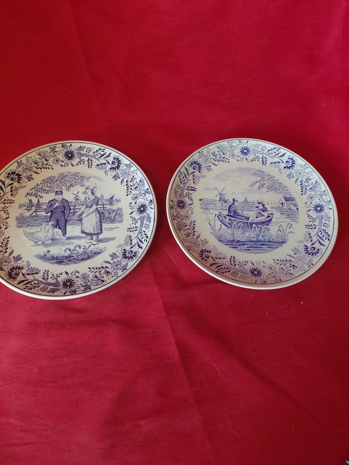 antieke Delfstblauwe borden 22 cm, Antiek en Kunst, Ophalen of Verzenden