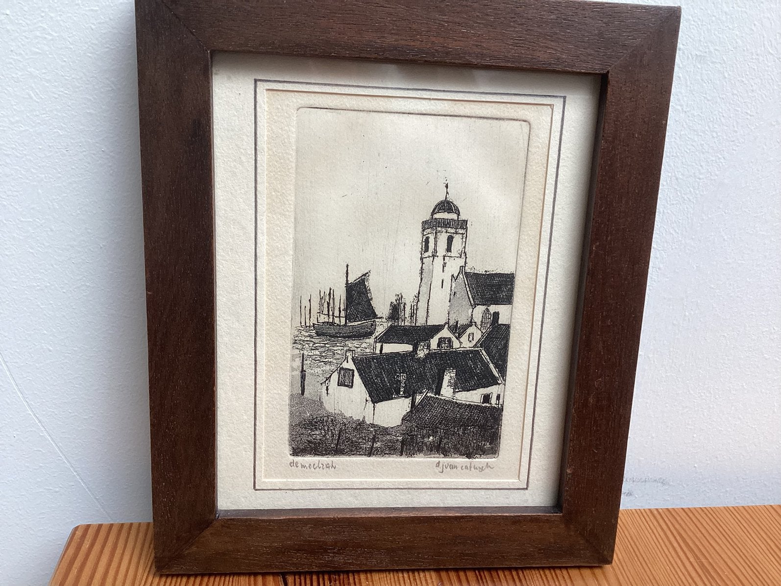 de Meelzak Originele ets van D.J van Catwijck, Ophalen