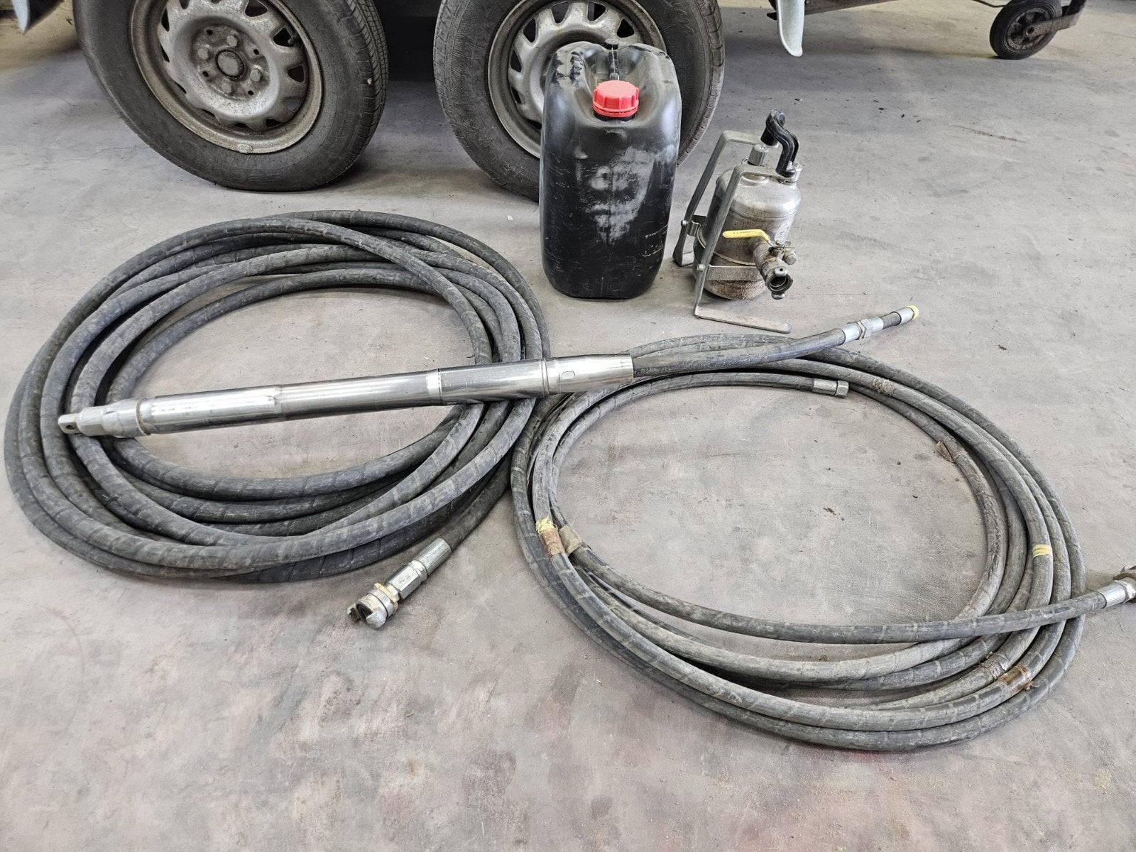 Complete set: Atlas Copco compressor, Kret raket, aanhanger, Ophalen