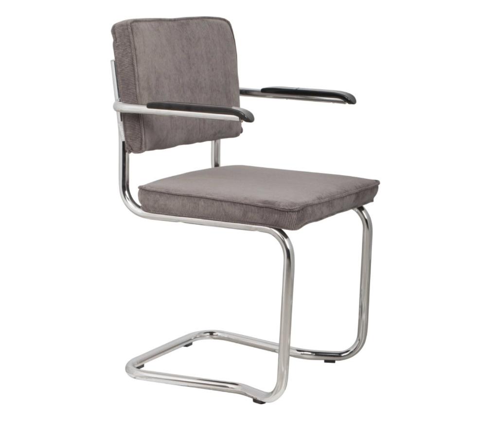 Zuiver Ridge Kink Rib stoel armleuning Grijs €239 p stuk nu, Twee, Nieuw, Ophalen of Verzenden, Zuiver