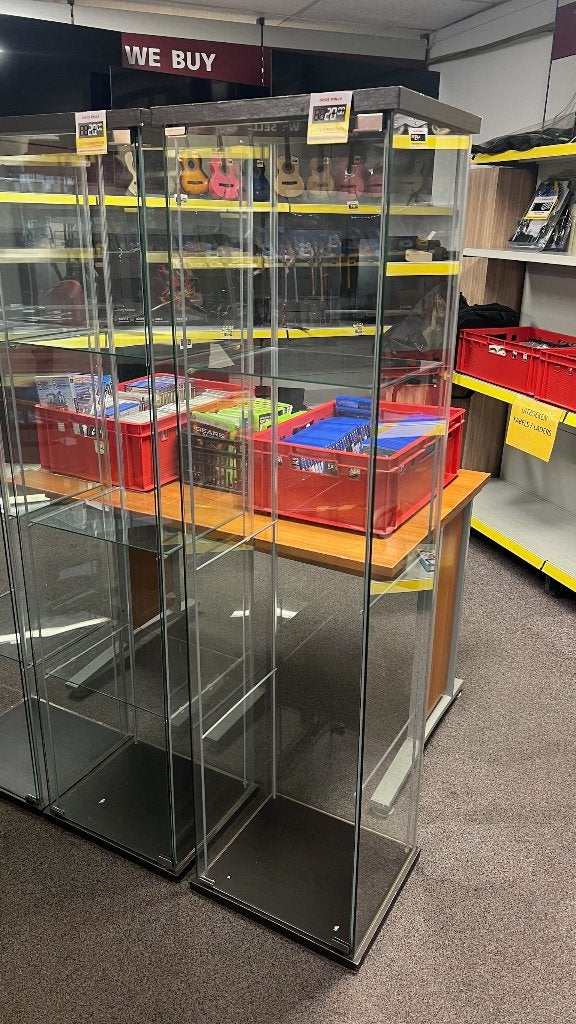 Vitrine kast | glas | 36,5x41,5x161,5cm | met deur, Ophalen, Minder dan 50 cm, Glas, 150 tot 200 cm