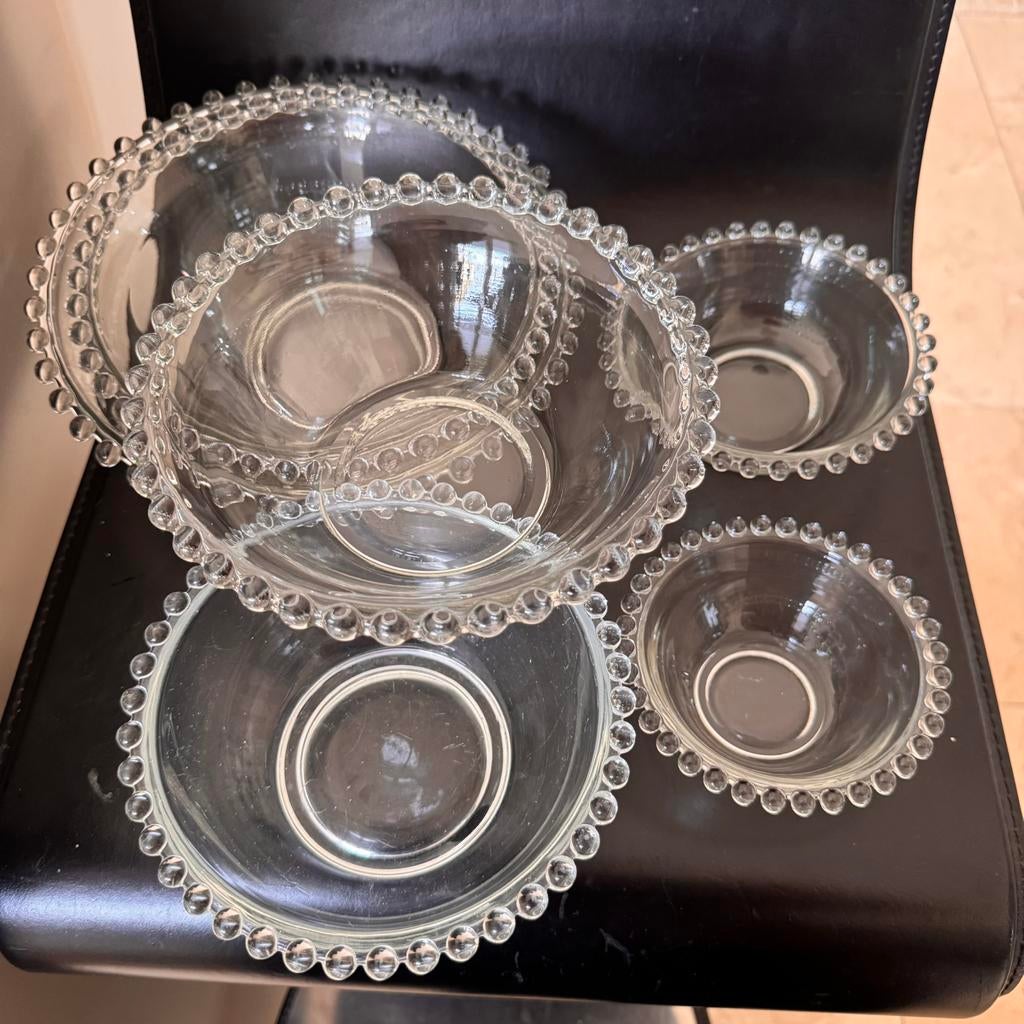 Candlewick glazen kommen set van 6 schalen imperial glass, Ophalen of Verzenden, Zo goed als nieuw, Rond, Glas