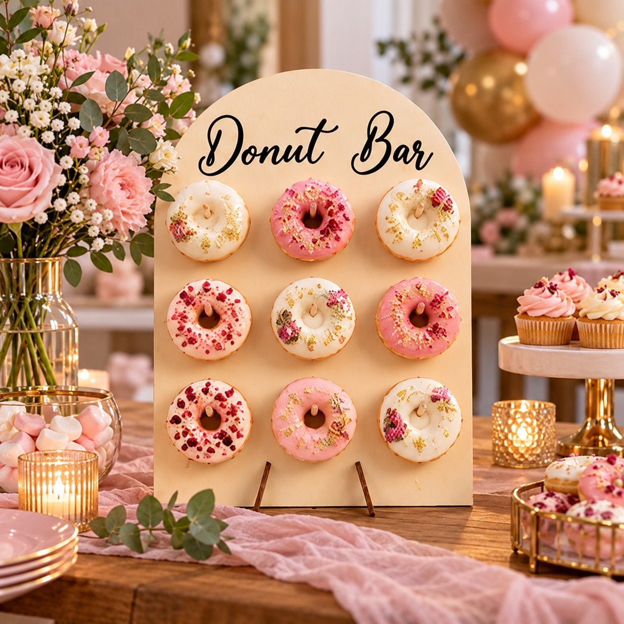 Donut Bar - nieuw in verpakking € 6 per stuk, Hobby en Vrije tijd, Ophalen of Verzenden, Nieuw, Feestartikel, Verjaardag