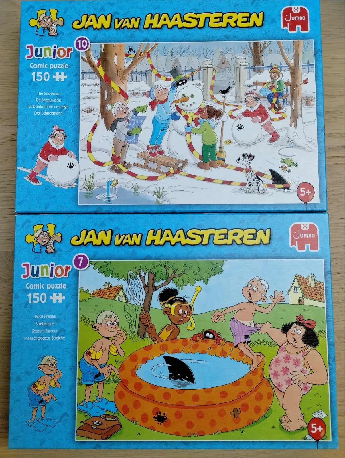 Twee Jan van Haasteren junior puzzels, Ophalen, Meer dan 50 stukjes, Zo goed als nieuw, 4 tot 6 jaar