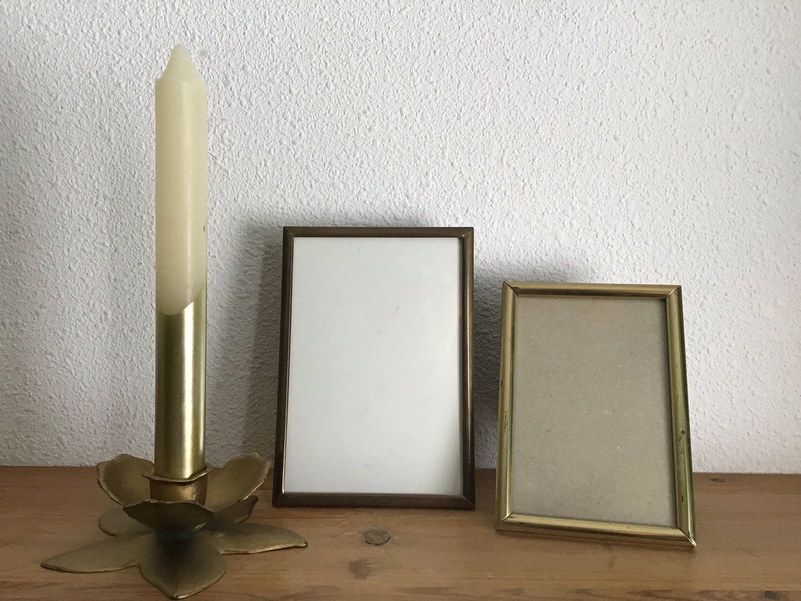 Set van 2 fotolijsten. Messing, Ophalen of Verzenden, Zo goed als nieuw, Hout, Minder dan 50 cm