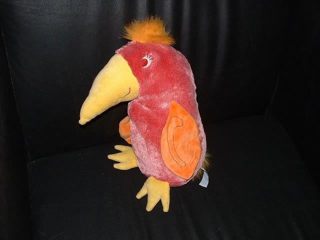 HAPPY HORSE VOGEL PINGUIN ZACHTE BADSTOF ROZE/WIT, Kinderen en Baby's, Speelgoed | Knuffels en Pluche, Ophalen of Verzenden, Nieuw