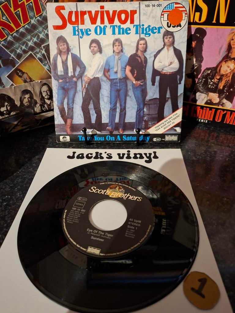 Survivor - Eye Of The Tiger (Vinyl Single) 1987/1, Ophalen of Verzenden, Gebruikt, Overige formaten