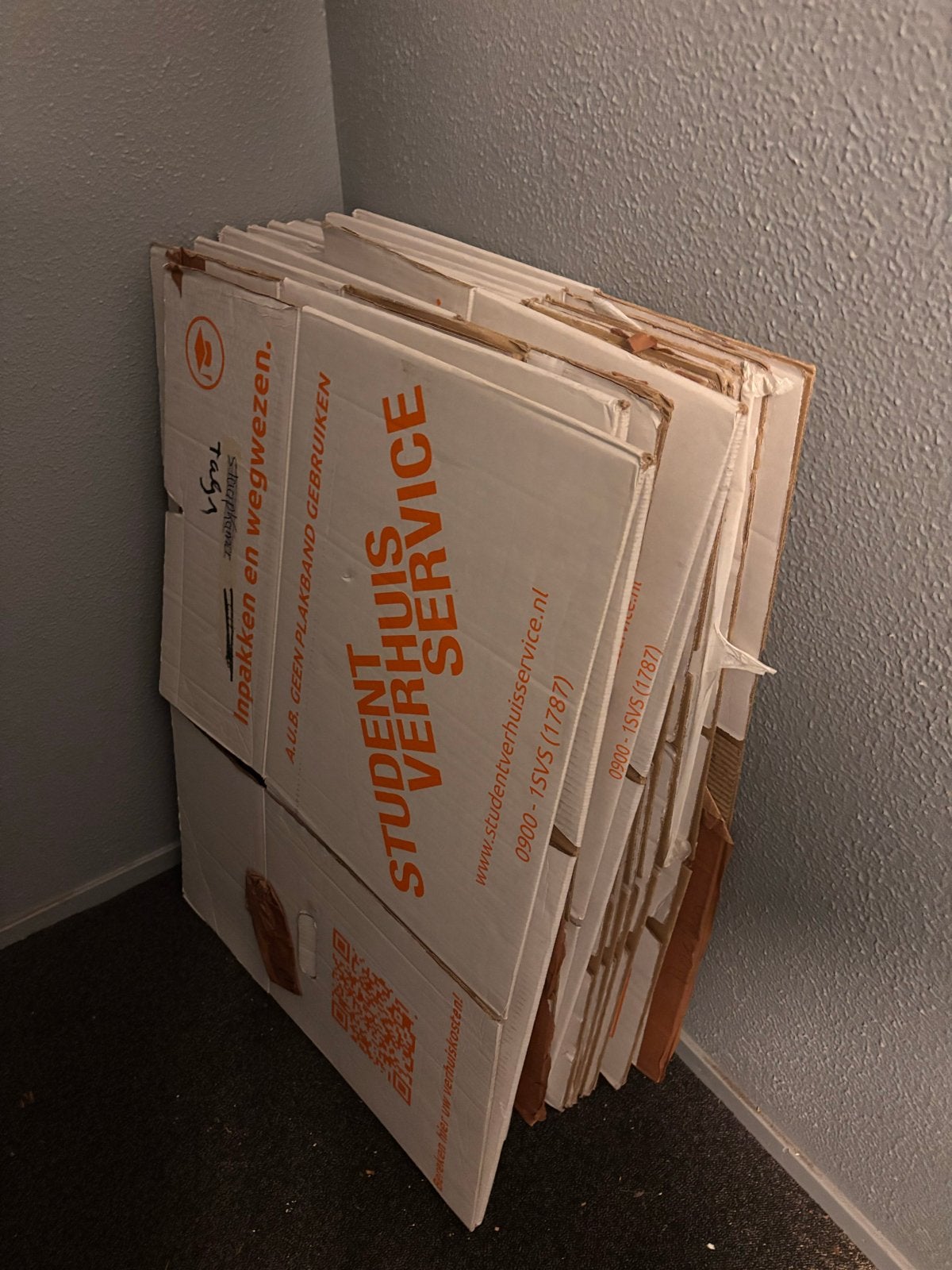 20 Verhuisdozen van Student Verhuis Service, 40 tot 60 cm, 50 tot 75 cm, Ophalen of Verzenden, 35 tot 50 cm