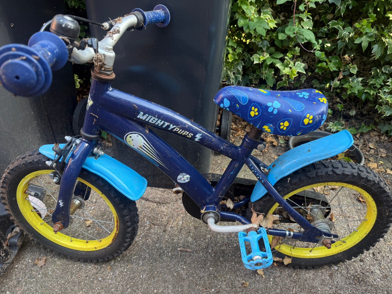 Opknapper - Paw Patrol fiets 14 inch, Ophalen, Terugtraprem, Zijwieltjes, Gebruikt