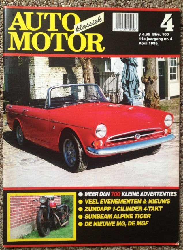 AMK: Sunbeam Alpine Tiger, MG MGF, Zundapp 1-cilinder 4T, Ophalen of Verzenden, Gelezen, Algemeen