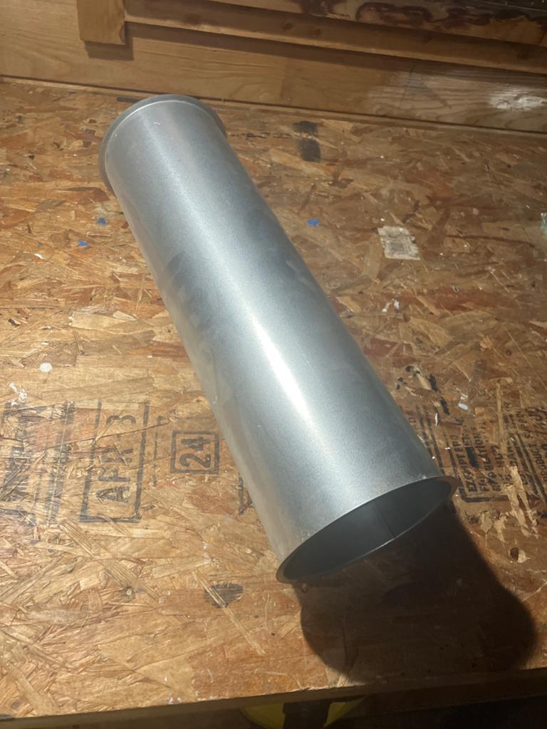 Ventilatiebuis / kachelpijp Ø125 mm – 50 cm gegalvaniseerd, Ophalen of Verzenden, Gebruikt, Ventilator