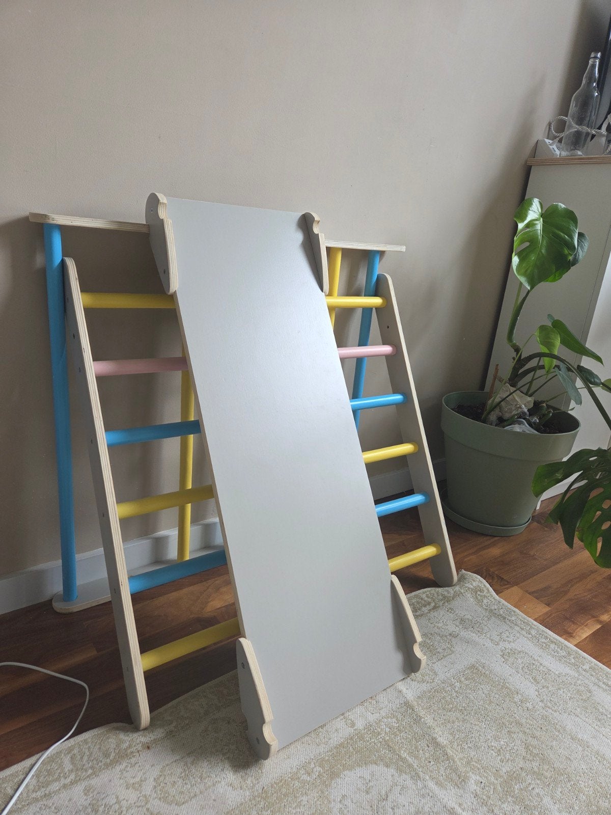 Montessori Klimrek met Glijbaan - Pikler Driehoek Stijl, Ophalen, Zo goed als nieuw, Klimwand