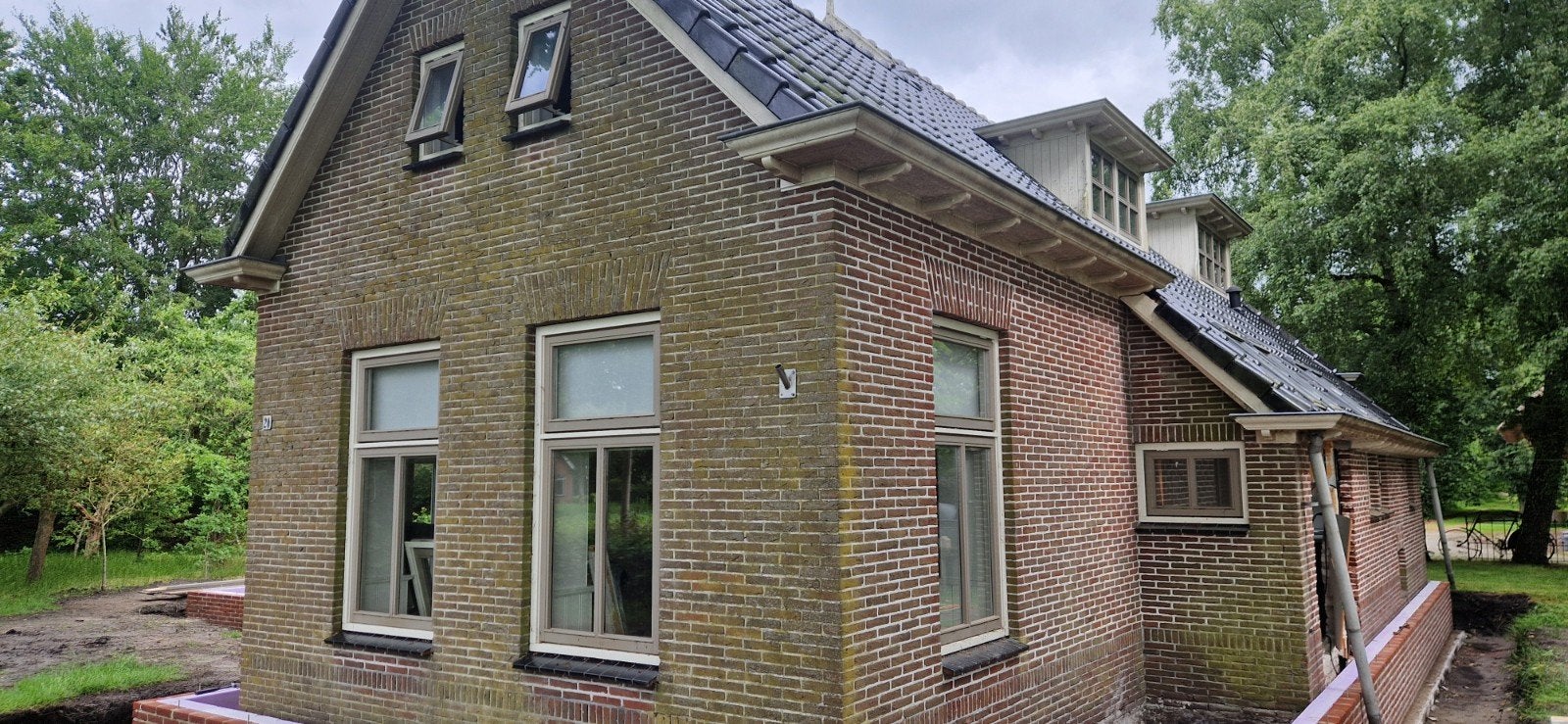 Kozijnen hardhout en buitendeuren met dubbel glas, Ophalen of Verzenden, Gebruikt, Glas, Buitendeur