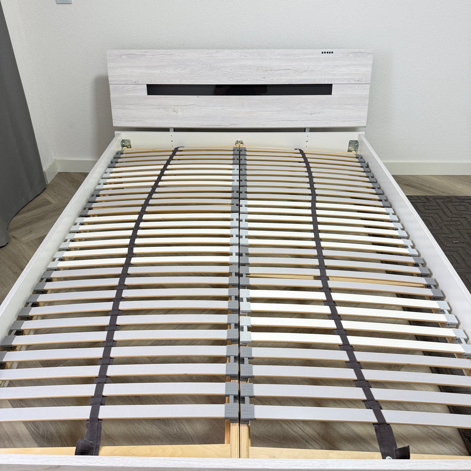 Tweepersoonsbed met lattenbodem - Zo goed als nieuw, Ophalen, Wit, Tweepersoons, 140 cm
