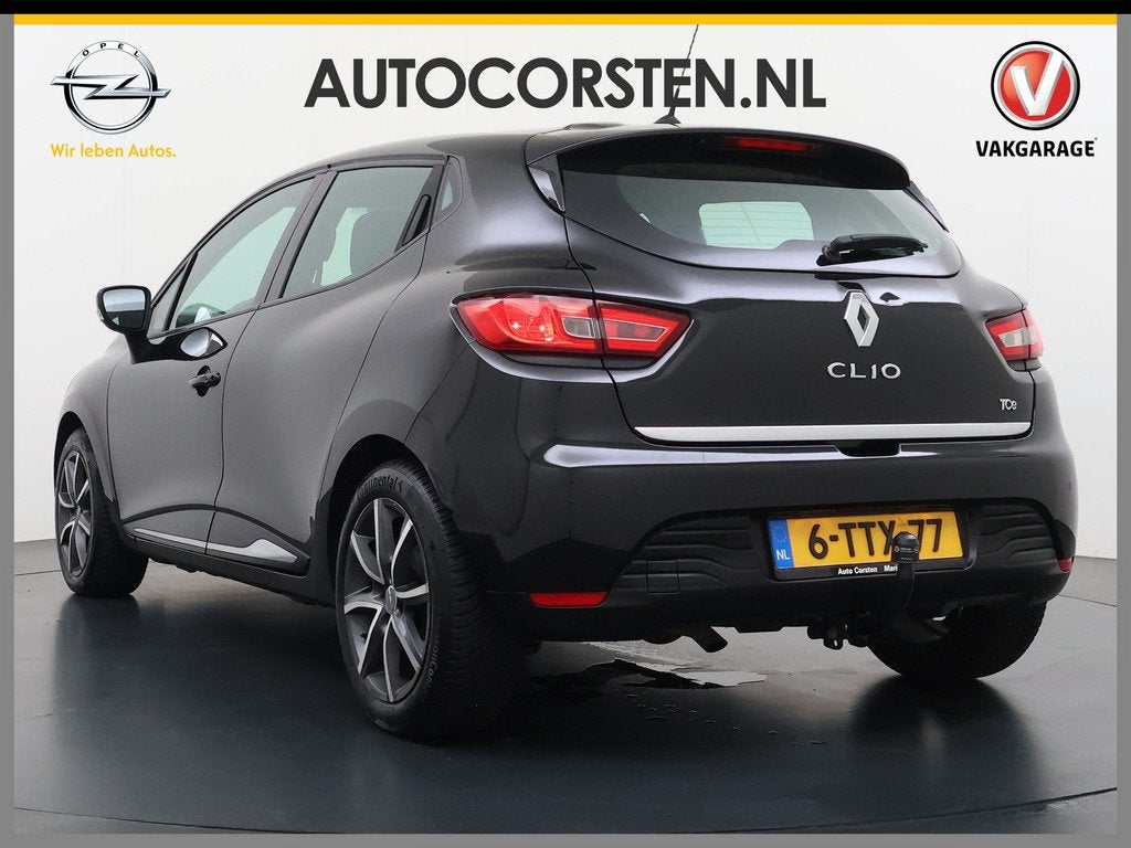 Renault Clio 0.9TCe 90PK 5Drs Navi Ecc Trekhaak Regen-Lichts, Voorwielaandrijving, Stof, Zwart, 540 kg