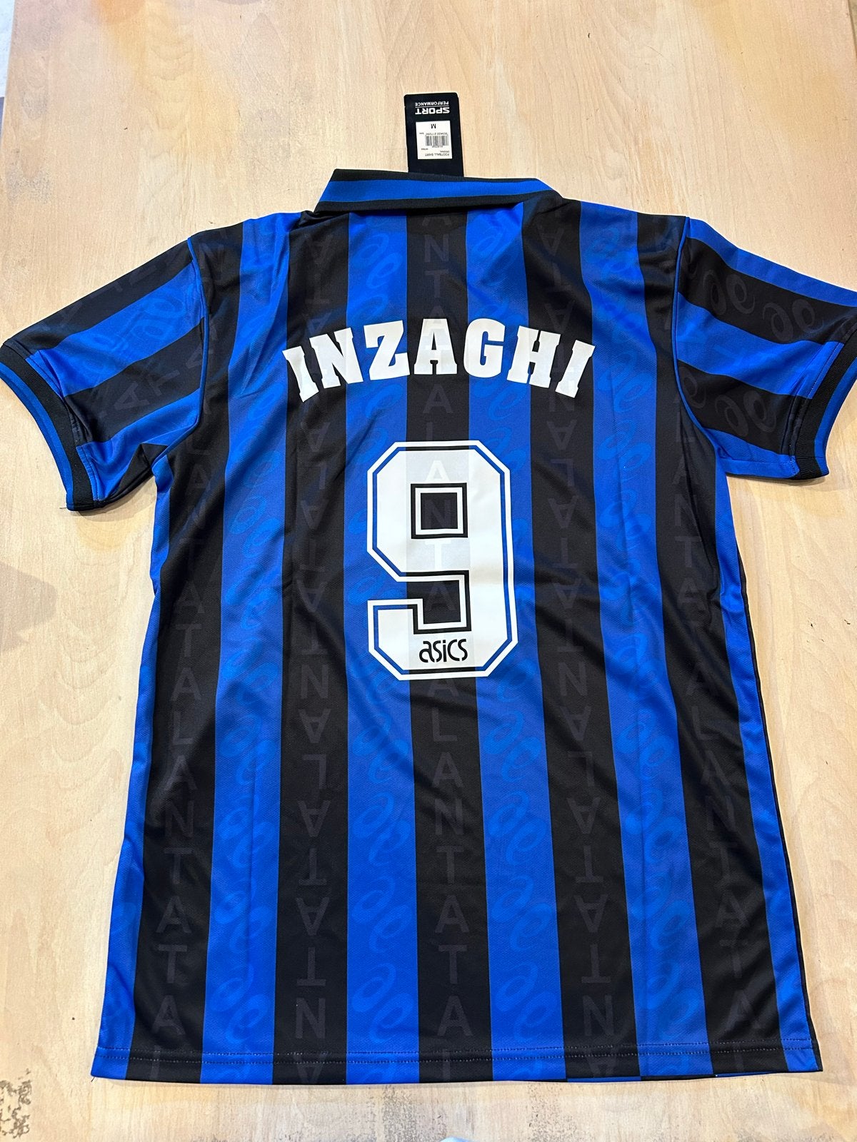 Atalanta 1996/97 Retro Thuisshirt Inzaghi #9 - Maat M BNWT, Ophalen of Verzenden, Nieuw, Maat 38/40 (M), Blauw