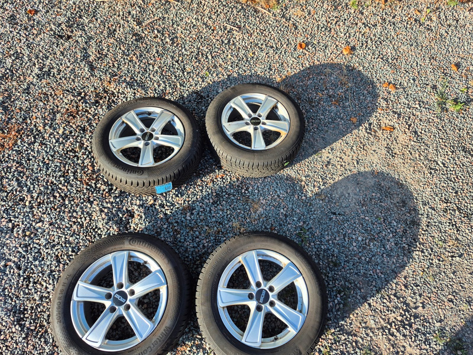 oxxo velgen 5x112 met continental winterbanden, Ophalen, Gebruikt, 16 inch, Banden en Velgen