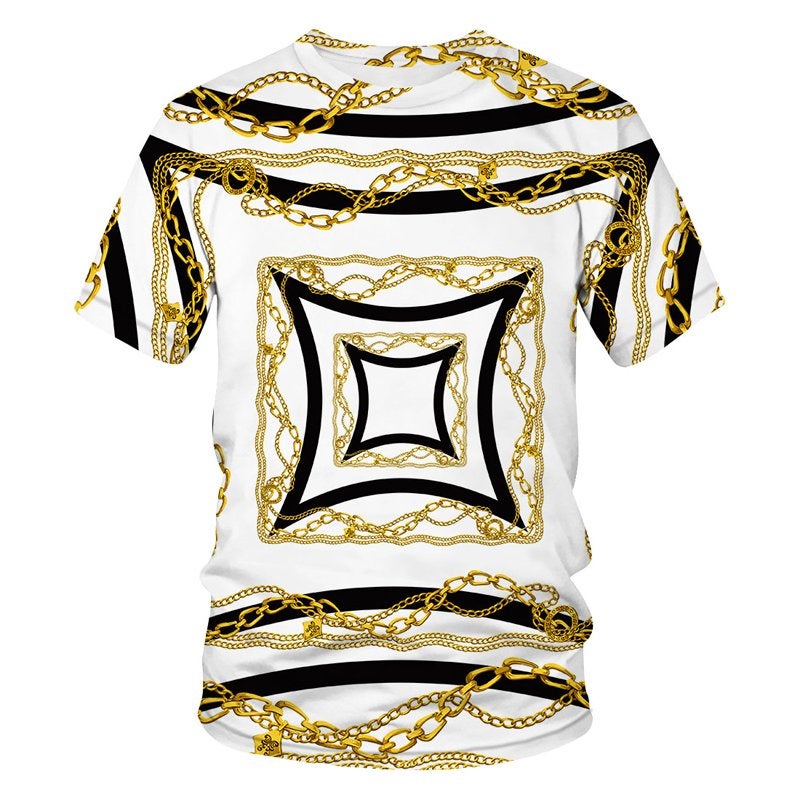 Heren barok t-shirt 13 luxe gouden shirt goud wit klassiek, Kleding | Heren, Verzenden, Nieuw, Overige maten, Meerkleurig