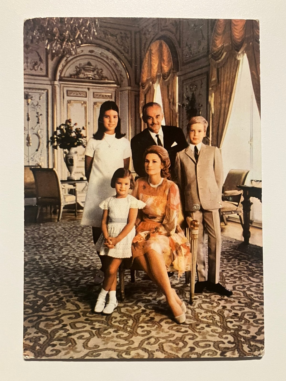 Monaco 6: gezinsportret Prins Rainer, Verzenden, Gebruikt, Kaart, Foto of Prent