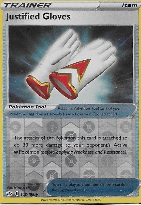 Chilling Reign,  Justified Gloves [reverse] 143/198, Verzenden, Nieuw, Losse kaart