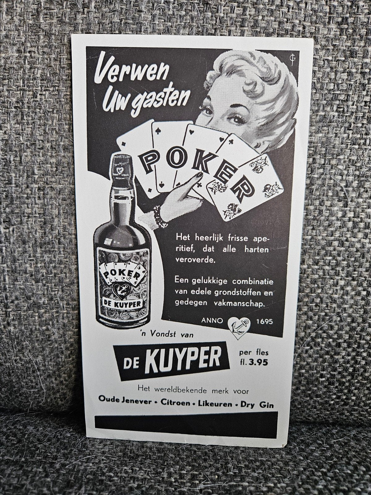 Folder De Kuyper Reclamekaart - Kraaijeveld's Wijnhandel, Verzenden, Zo goed als nieuw, Folder