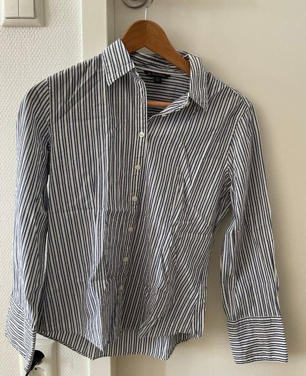Brooks Brothers gestreepte blouse - Maat US-6 / EU-34 (XS), Ophalen of Verzenden, Zo goed als nieuw, Maat 36 (S), Blauw