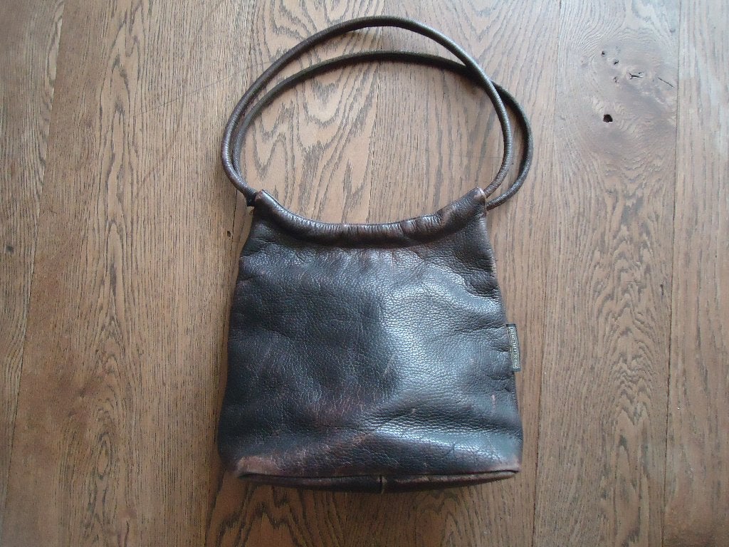 Bruin leren FRED DE LA BRETONNIERE tas, Ophalen of Verzenden, Gebruikt, Bruin, Handtas
