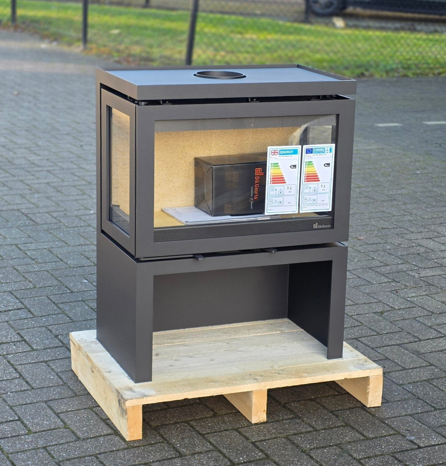 Houtkachel Dik Geurts Vidar triple medium store nieuw, Ophalen of Verzenden, Vrijstaand, Hout, Nieuw