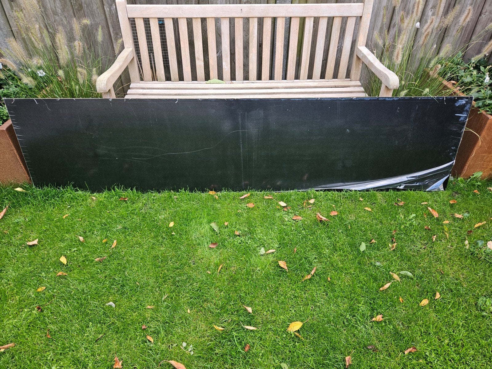 Nieuwe HPL plaat 6mm RAL9005 zwart-glans 241,8x57 cm, Doe-het-zelf en Verbouw, Ophalen, Nieuw, HPL, Minder dan 20 mm