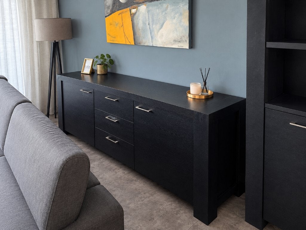 Goossens Cielo dressoir, Ophalen, Gebruikt, Eikenhout, Met lade(s)